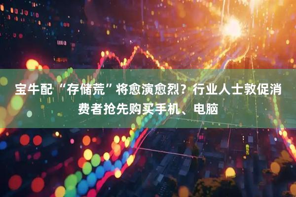 宝牛配 “存储荒”将愈演愈烈？行业人士敦促消费者抢先购买手机、电脑